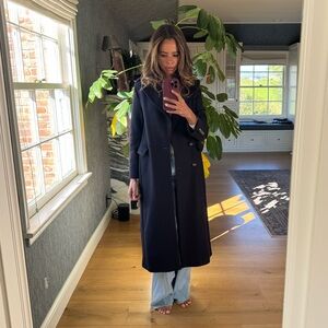 Zara navy coat, size small, as pictured